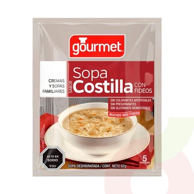 Sopa Costilla con Fideos Gourmet 62Gr