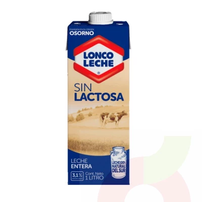 Leche Natural Sin Lactosa Loncoleche 1Lt