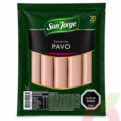Salchichas Pavo San Jorge 1Kg 