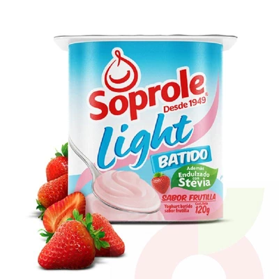 Yoghurt Light Frutilla Soprole 120Gr
