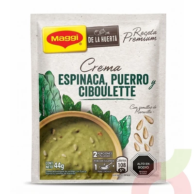 Crema de Espinaca, Puerro y Ciboulette Maggi 44Gr