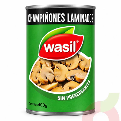 Champiñones Laminados Wasil 400Gr - 230Gr Drenado