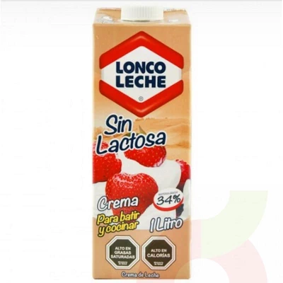 Crema De Leche Sin Lactosa Loncoleche 1L