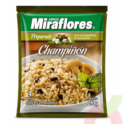 Arroz Preparado Champiñón Miraflores 210Gr