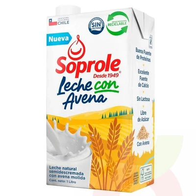 Leche Semidescremada Con Avena Soprole 1Lt 