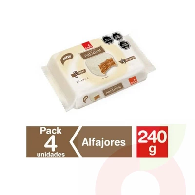 Alfajor Blanco Premium 4unid 60Gr 