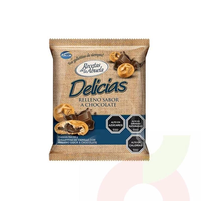 Galleta Relleno de Chocolate Delicias Arcor 220Gr