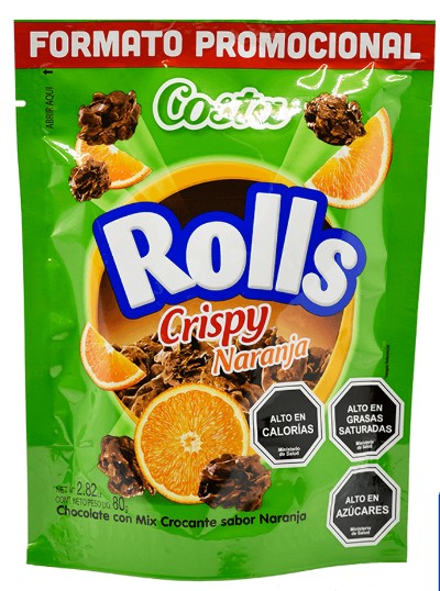 Rolls Crispy Naranja Costa 80Gr