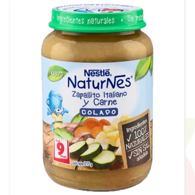 Colados Naturnes Zapallito Italiano Y Carne Nestlé 215Gr
