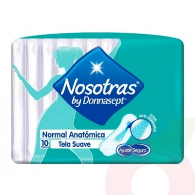 Toallitas Higiénicas Normal Anatómica Suave Nosotras 10 Unidades
