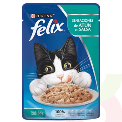 Alimento Húmedo Gato Atún en Salsa Felix Purina 85Gr