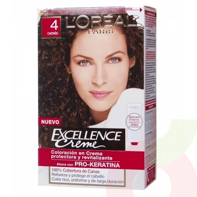 Tintura Pelo Excellence Creme 4 Pro-Keratina Castaño L´oréal