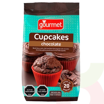 Pre Mezcla Cup cake Chocolate Gourmet 300Gr
