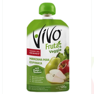 Mifrut Manzana Pera Espinaca Vivo 120 Gr