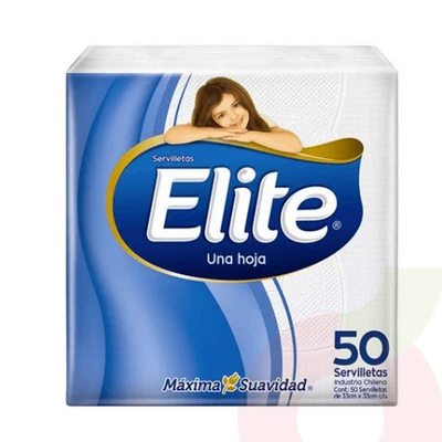 Servilleta Una Hoja Ultra Suave Mesa Elite 50 Unidades