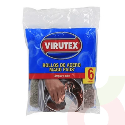 Rollos de Acero Mago Pads Virutex 6 Unidades 