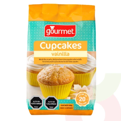 Pre-Mezcla Cupcake De Vainilla-Gourmet 300Gr