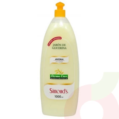 Jabón Glicerina Hipoalergénico Avena Simonds 1Lt