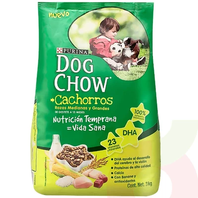 Alimento Perro Cachorro Raza Mediana y Grande Dog Chow Purina 3Kg