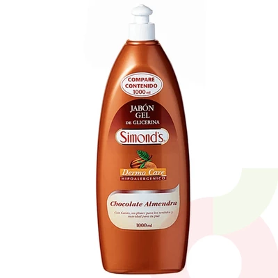 Jabón Gel Glicerina Almendra y Chocolate Simonds 1Lt