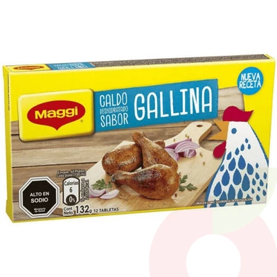 Caldo Sabor Gallina Maggi 12 Unidades 132Gr