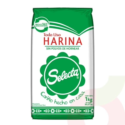 Harina Sin Polvos De Hornear Selecta 1Kg