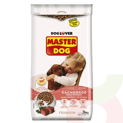 Alimento Perro Cachorro Carne y Leche Premium Master Dog 3Kg