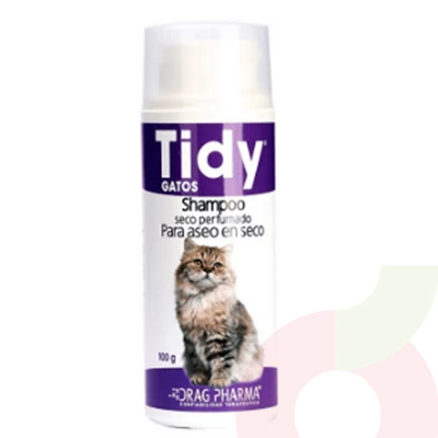 Shampoo Seco Perfumado Aseo en Seco Gatos Tidy 100Gr