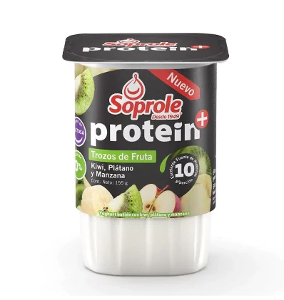 Yogurt Protein Kiwi Manzana Plátano Soprole 155Gr