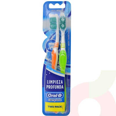Cepillo Dental Limpieza Profunda Complete Medio Oral-B 2 Unidades