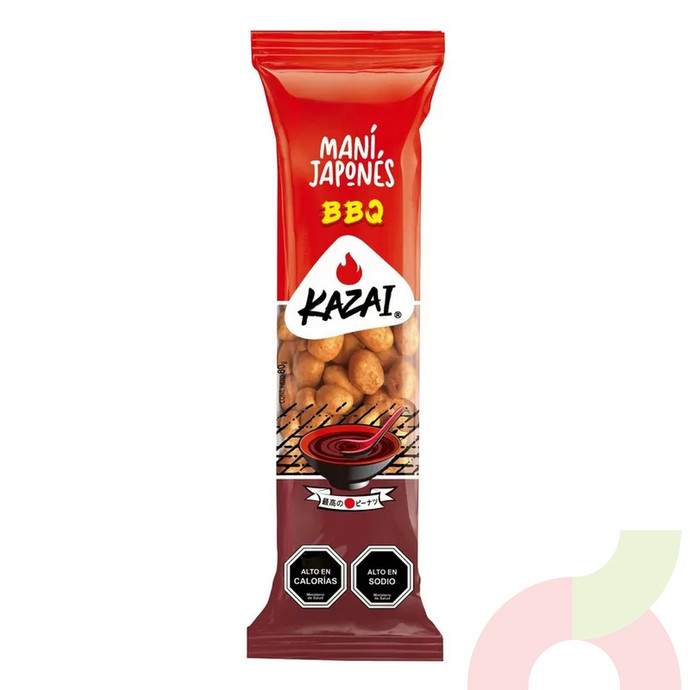 Maní Japonés BBQ Kazai 80Gr - Mani Japones Kazai BBQ.JPG