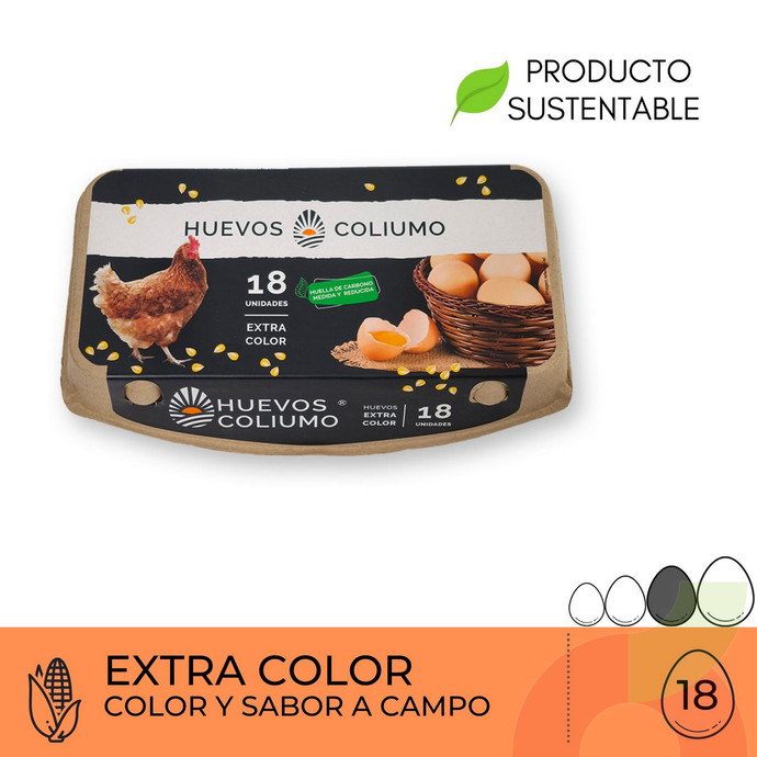 Huevos Coliumo Extra Color 18 Unidades - HUEVOS EXTRA COLOR 18.JPG