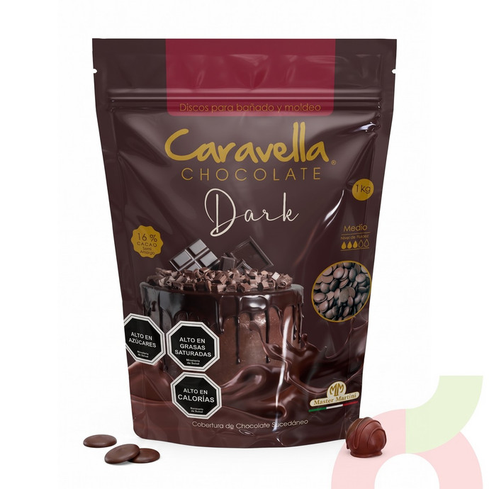 Cobertura Chocolate Dark Caravella 1Kg - Chocolate Dark Caravella 1Kg.JPG