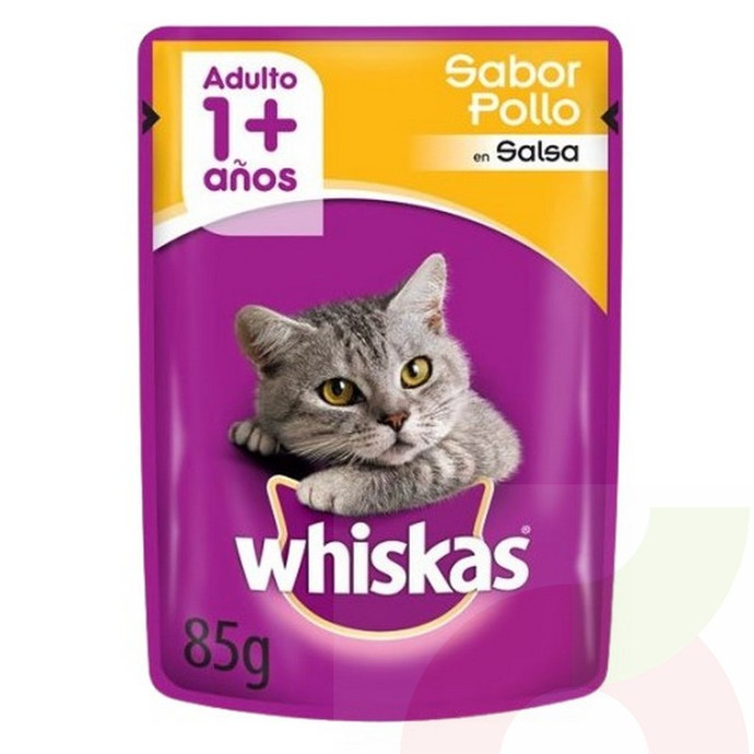 Sobre sabor Pollo en salsa Whiskas 85Gr Adulto - 7797453000550.jpg