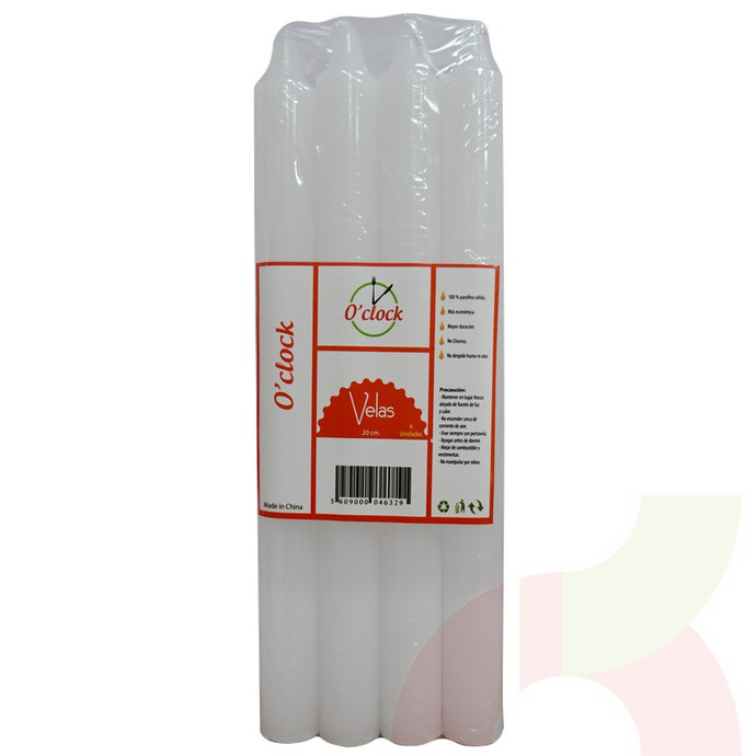 Vela 20CM oclock 4 Unidades - velas 20 cms.JPG