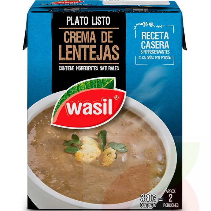 Crema de Lentejas Tetra Pack Wasil 380Gr - Crema De Lentejas Wasil 380Gr