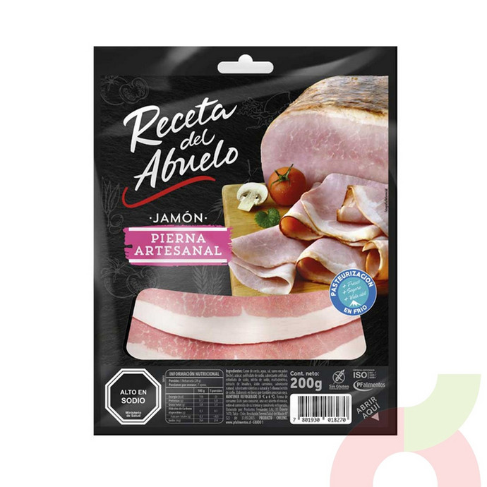 Jamón Pierna Artesanal Receta del Abuelo 200Gr - 7801930018270.JPG