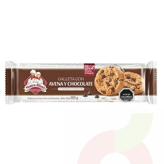 Galleta Avena Chocolate Nutra Bien 150Gr  - galletas 7803525001728.jpg
