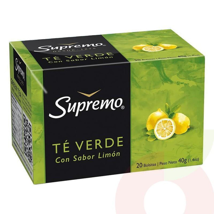 Té Verde Con Limón Supremo 20 Unidades 40Gr  - Té Verde Con Limón Supremo 20 Unid