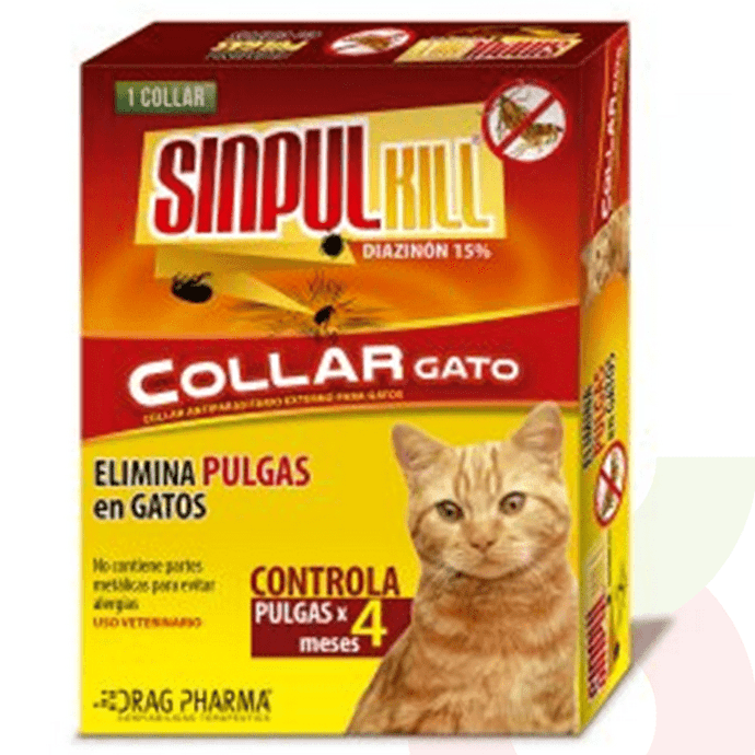Collar Gato Contra Pulgas Sinpul Kill - Kill Pul Collar Para Gato Anti Parásito