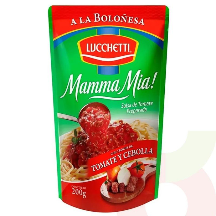 Salsa Bolognesa Mamma Mia Lucchetti 200Gr - Salsa Bolognesa Mamma Mia Lucchetti 200 Gramos