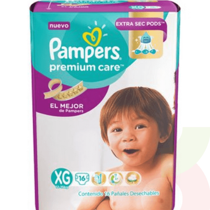 Pañal Pampers Premium Care Talla Xg 16 Uni - Pañales Premium Care Talla Xg 16 Unid-Pampers