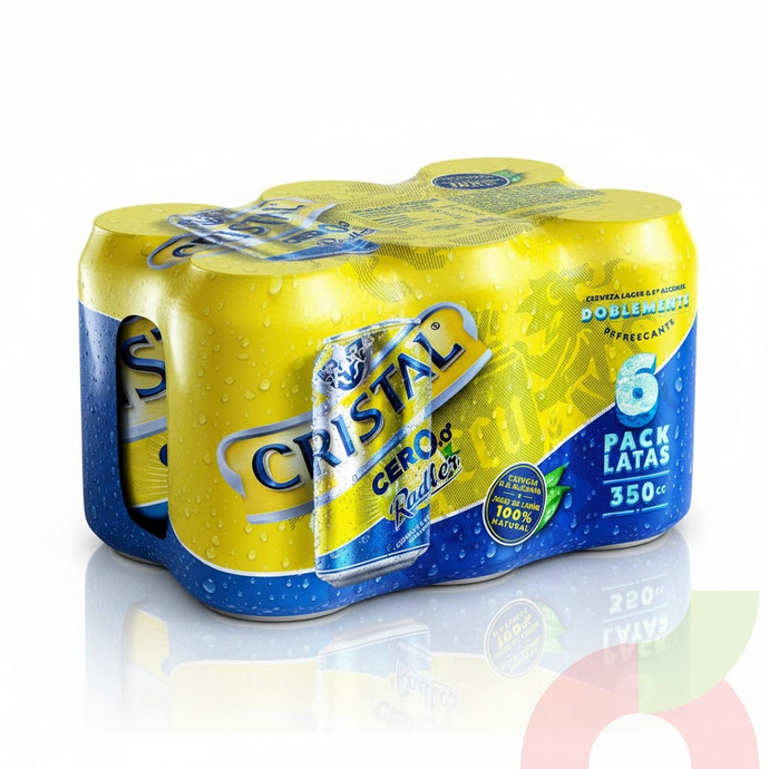 Pack Cerveza Cero Radler Cristal 350Cc 6 Unidades - cristal cero radler.JPG