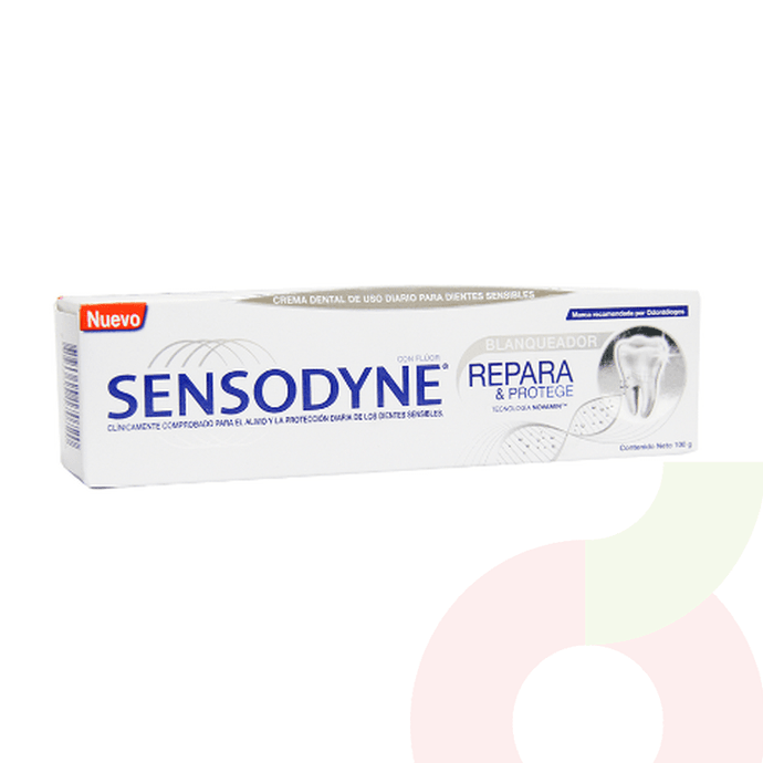 Pasta Dental Blanqueador Repara y Protege Sensodyne 100Gr - Crema Dental Blanq. Repara Y Proteje-Sensodyne 100Gr