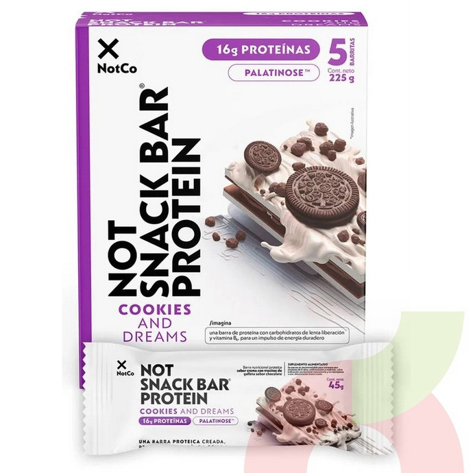 Barra de Proteína NotSnack Bar Cookies and Dreams 45gr 5Und - 7804659651810.JPG