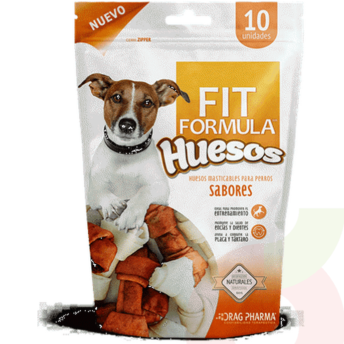 Huesos Masticables Perro Fit Formula Drag Pharma 10 Unidades - Fit Formula Huesitos 10