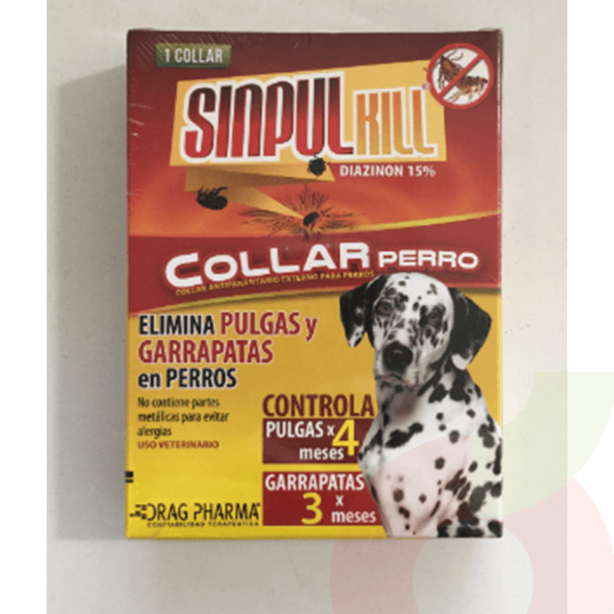 Collar Perro Contra Pulgas y Garrapatas Sinpul Kill  - Kill Pull Collar Anti Parásitario Para Perro