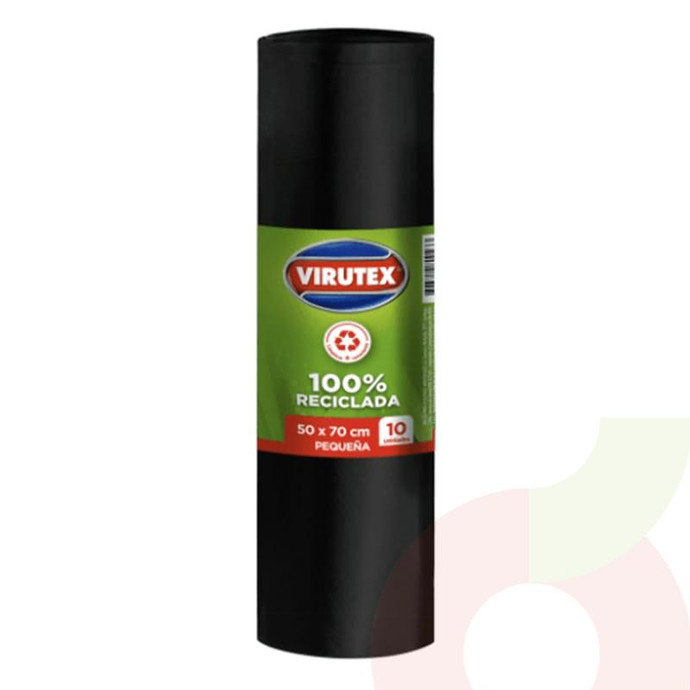 Bolsa Basura Pequeña Virutex 50x70Cm 10 Unidades  - Bolsa Basura Bio 50*70Cm Virutex
