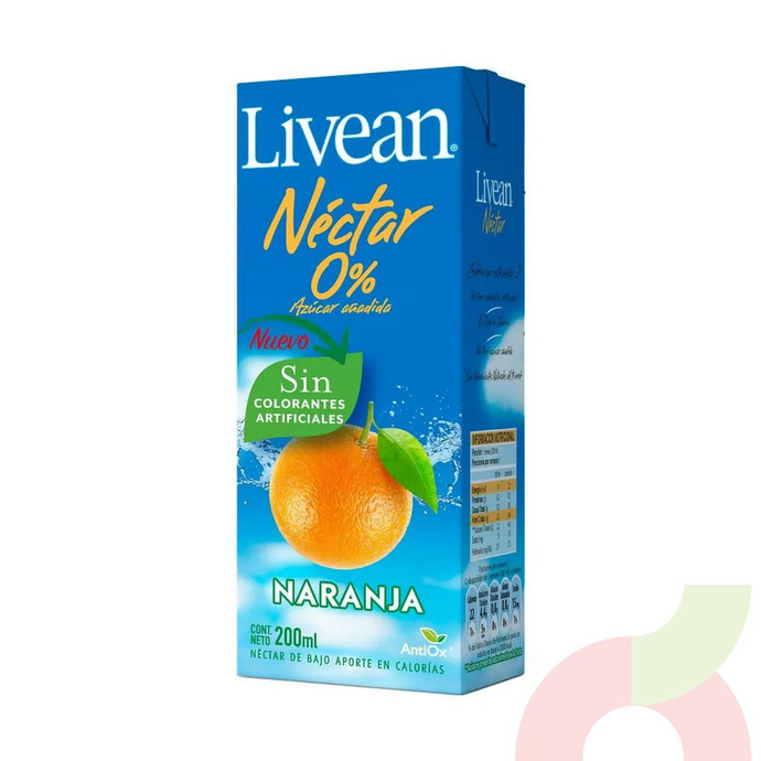 Néctar Naranja 0% Azúcar Livean 200Cc - nectar naranja livean.JPG