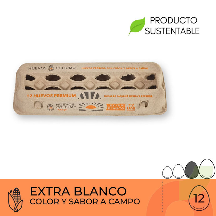Huevos Extra Blanco Coliumo 12 Unidades - HUEVOS EXTRA BLANCO 12.JPG